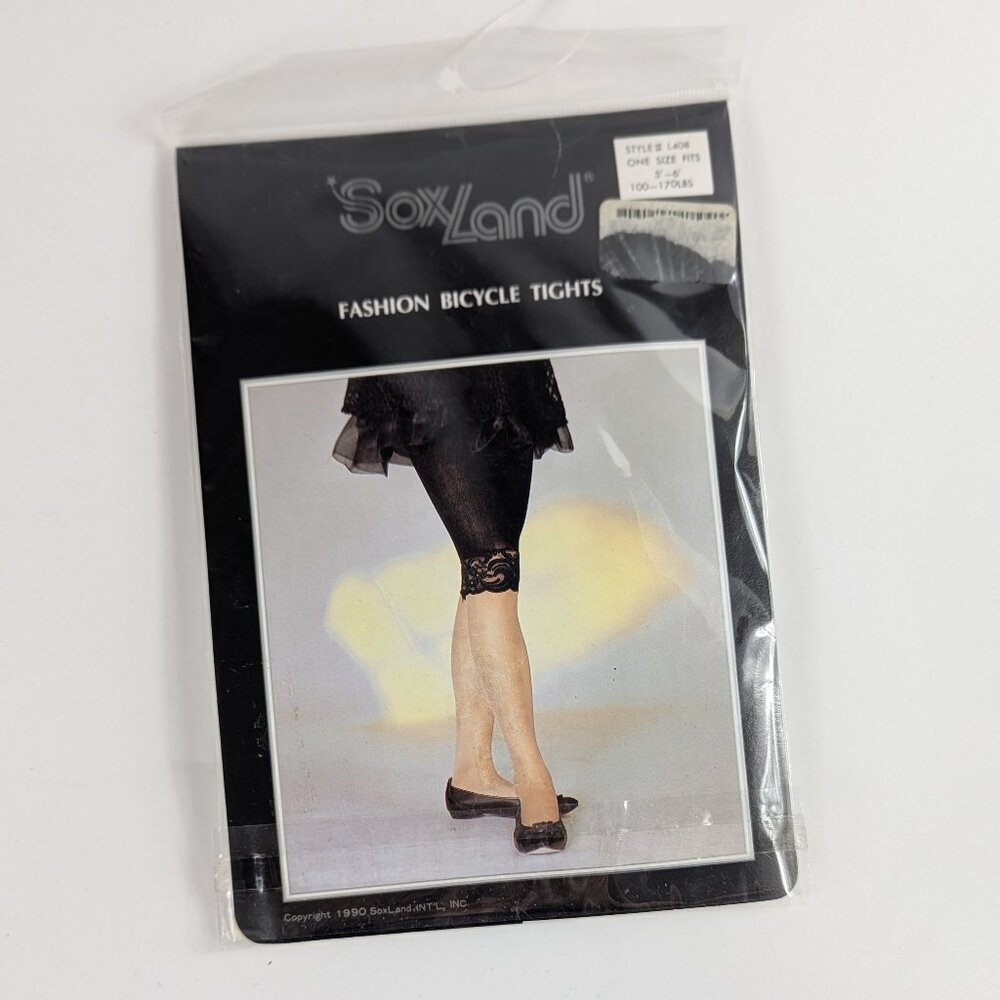 Vintage Soxland Lace Trimmed Fashion Bicycle Shorts White OSFM